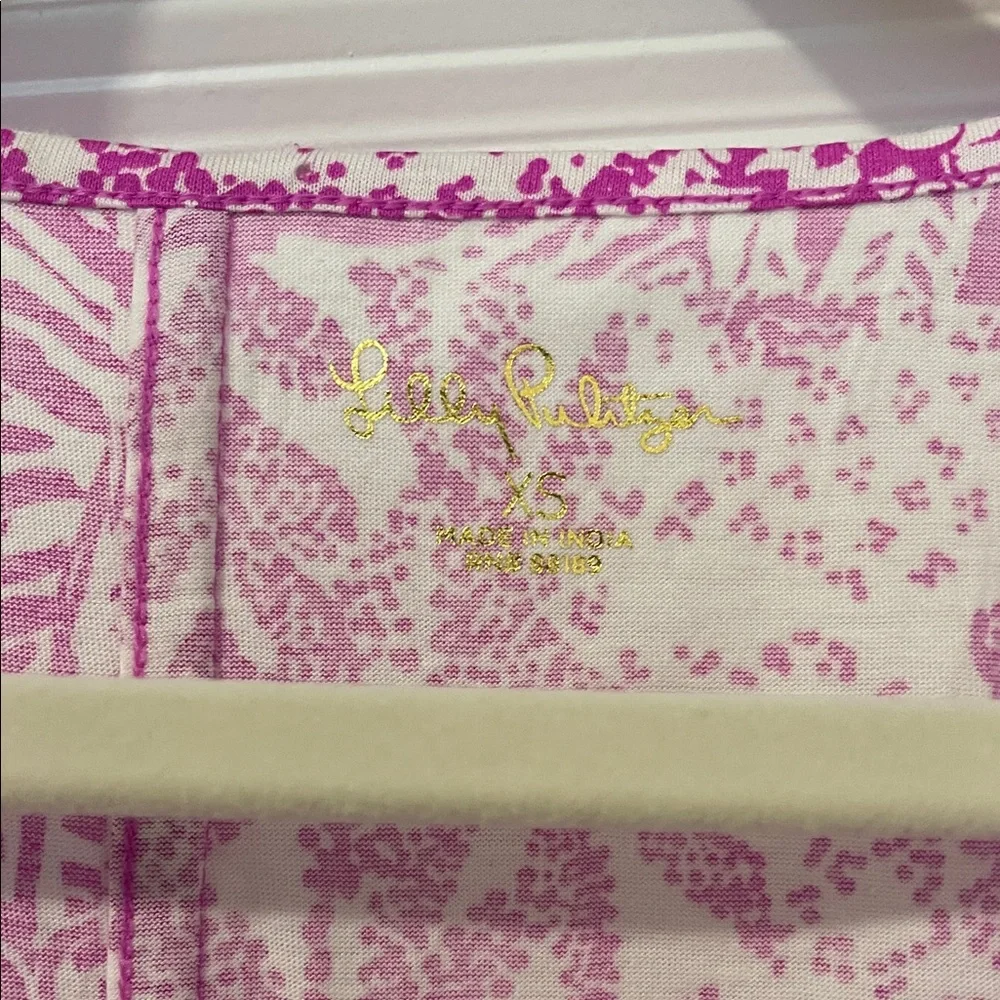 NWT! Lilly Pulitzer Pink and White Floral Mini Dress, Size XS - Picture 3 of 10